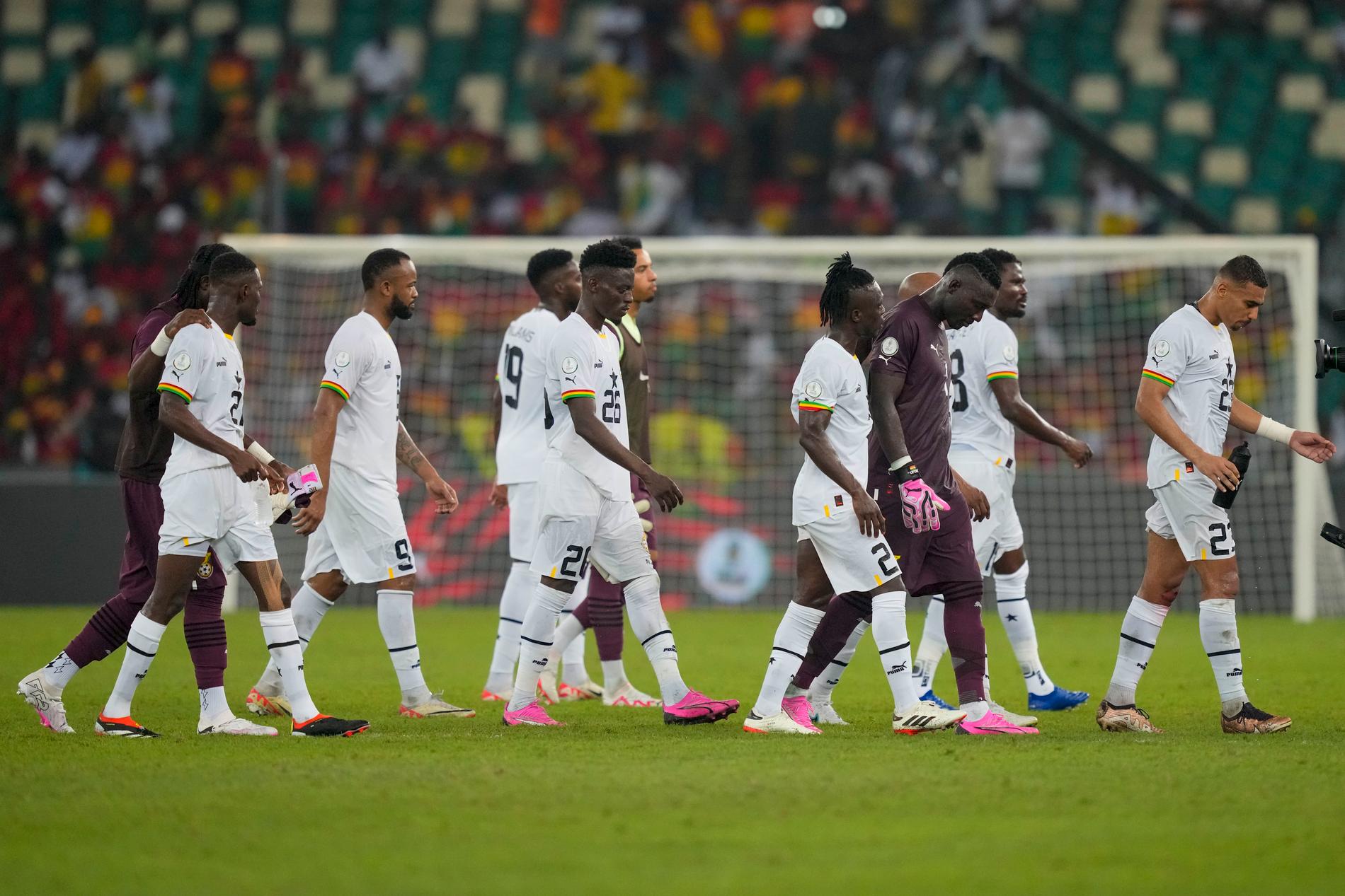 Ghana är på väg ut ur mästerskapet.