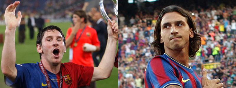 Nya lagkamrater: Leo Messi och Zlatan Ibrahimovic.