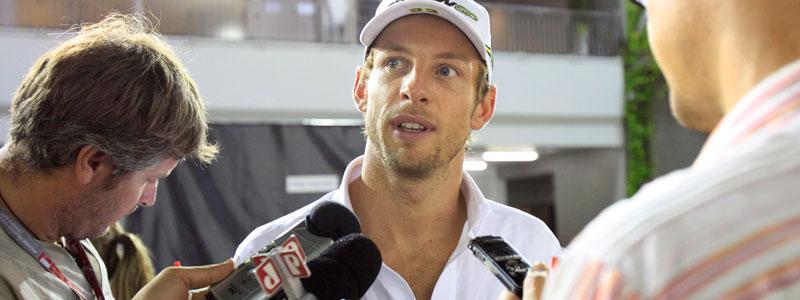 Jenson Button efter racet i Singapore.