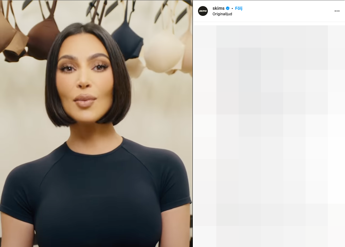 Kim Kardashian i sin nya frisyr.