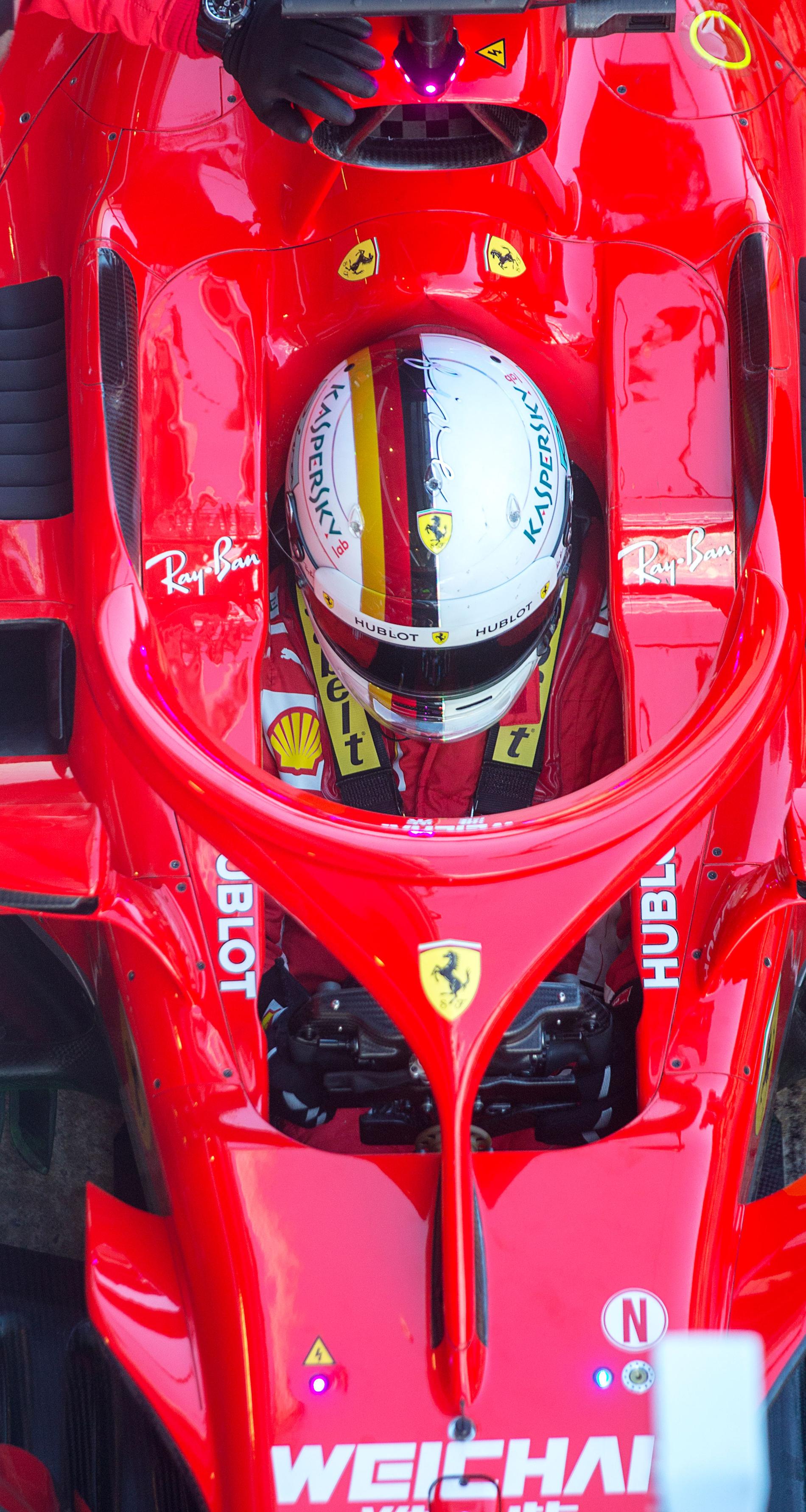Sebastian Vettel körde 171 varv med sin Ferrari. En dag när ingen jagade tider gjorde han det snabbaste varvet av alla med däcket medium.