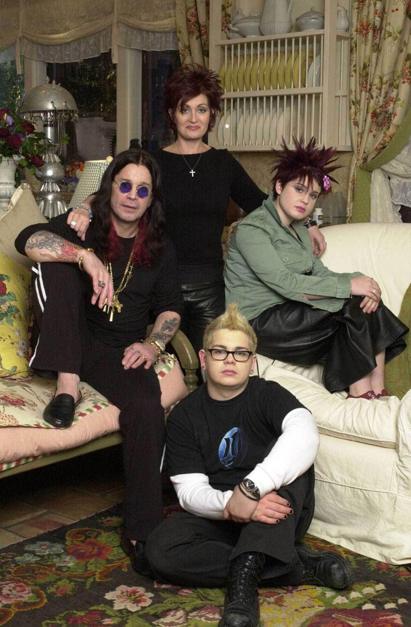 Familjen Osbourne Sharon, Ozzy, Kelly och Jack.