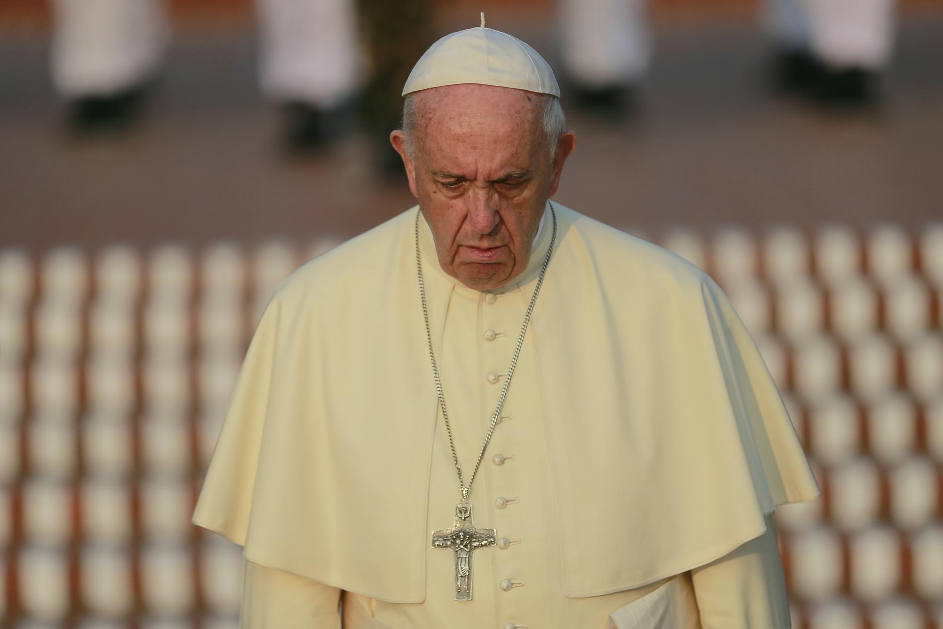 Påve Franciskus fördömer i ett öppet brev de sexuella övergrepp mot barn som misstänks ha begåtts mot barn av präster i Pennsylvania. Arkivbild.