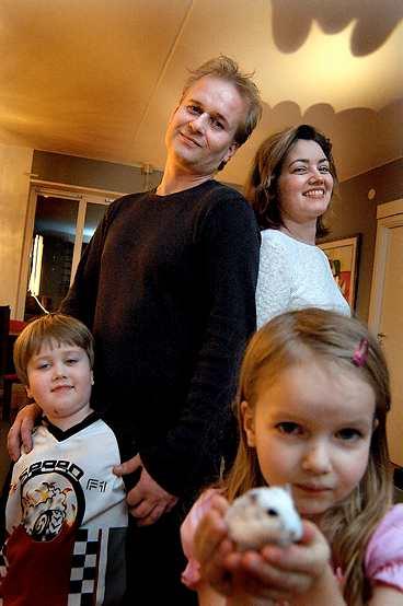 Jonny Bothin med sin familj.