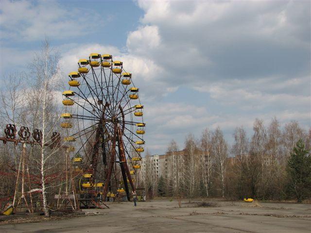 Övergivna platser vid Tjernobyl. 