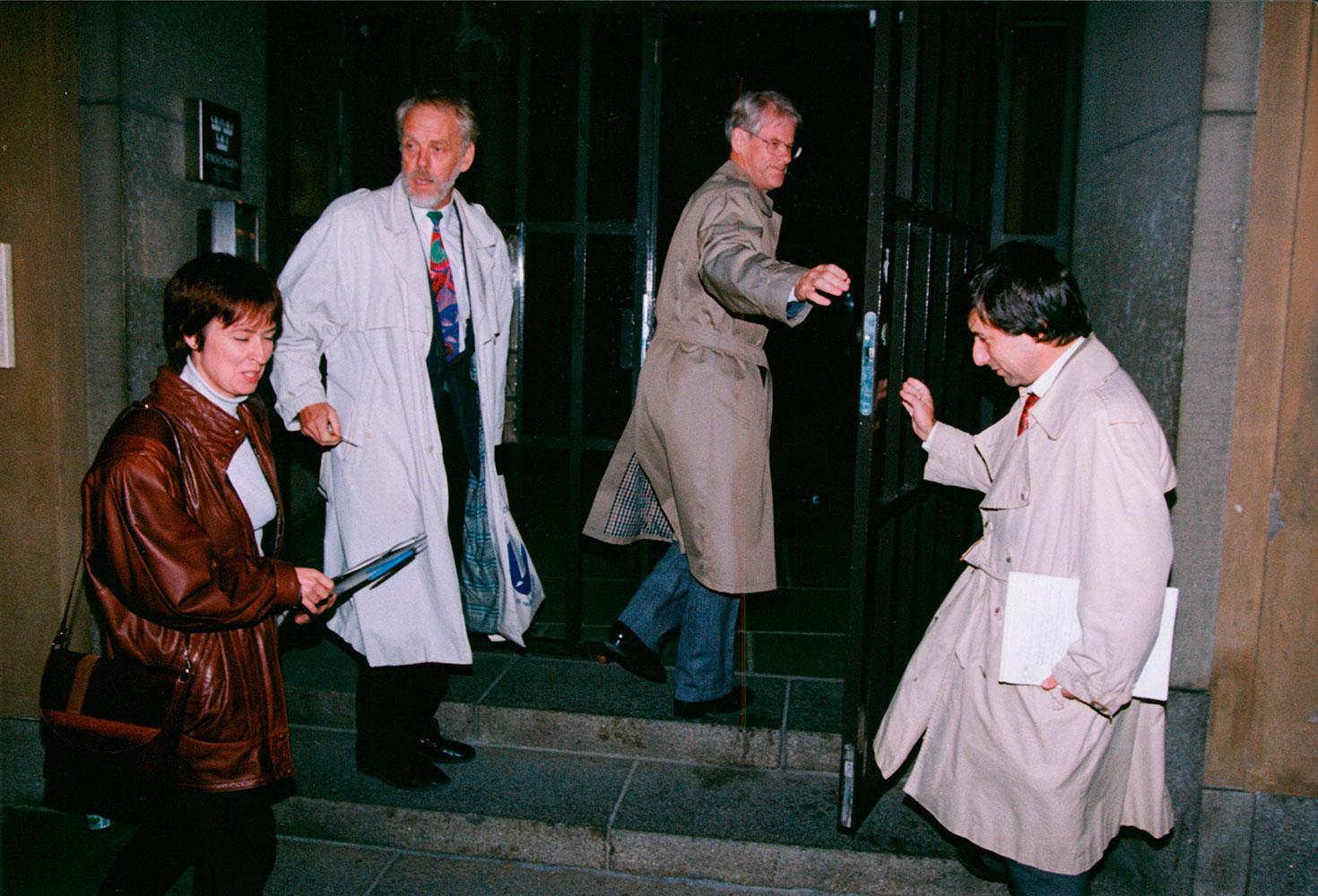 Mona Sahlin, Jan O Karlsson, Ingvar Carlsson och Leif Pagrotsky 1992.