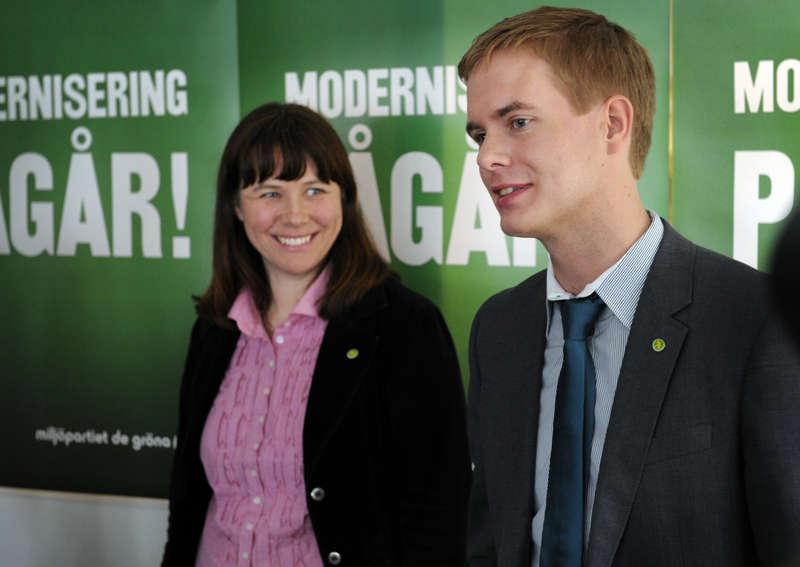Åsa Romson och Gustav Fridolin, språkrör i Miljöpartiet.