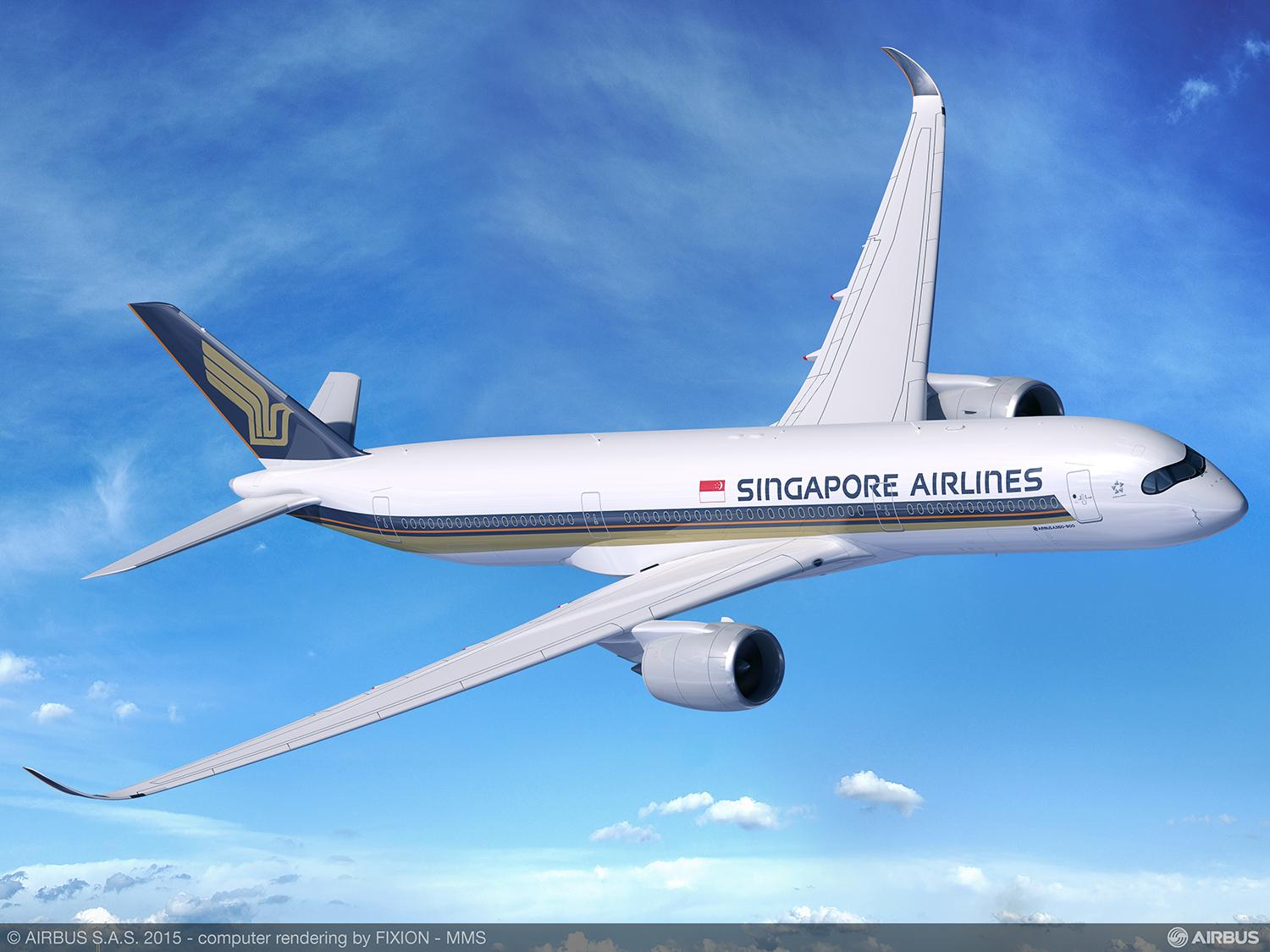 Nya Airbus A350-900 kommer att användas på flighten mellan Stockholm och Singapore