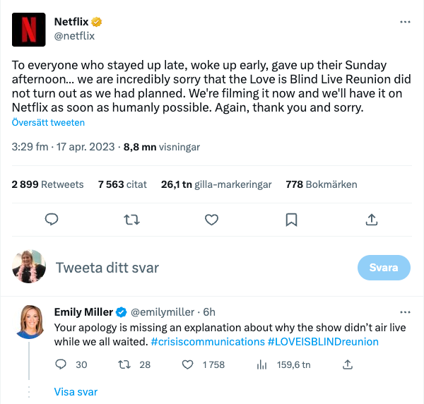 Netflixs svar.