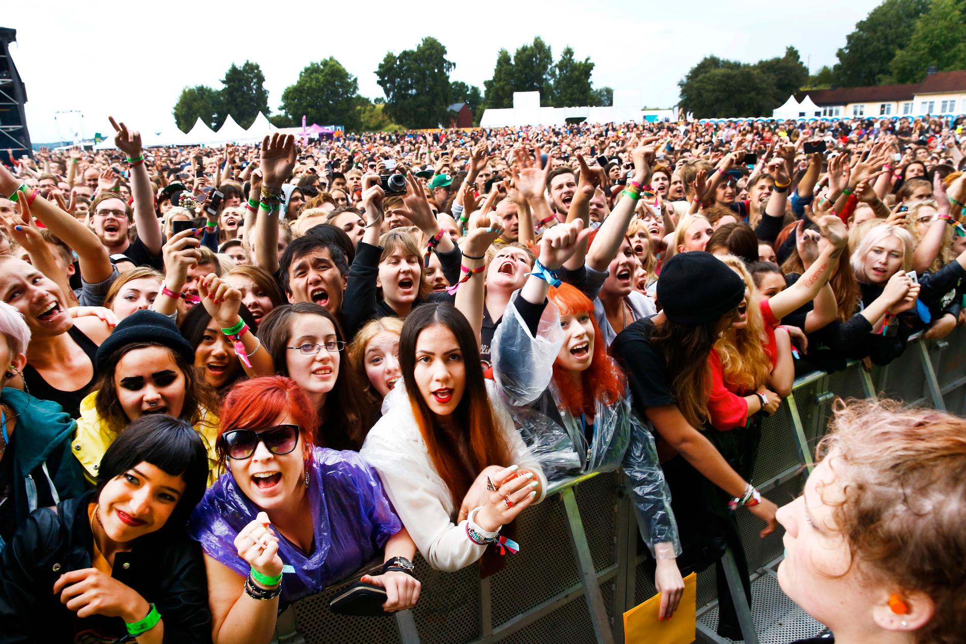 Publiken på Paramores spelning 2013.