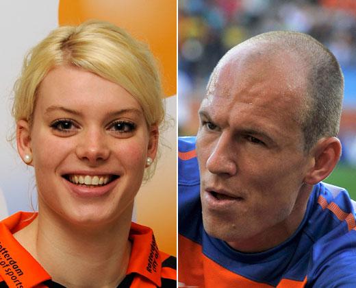 Miranda Robben och Arjen Robben.