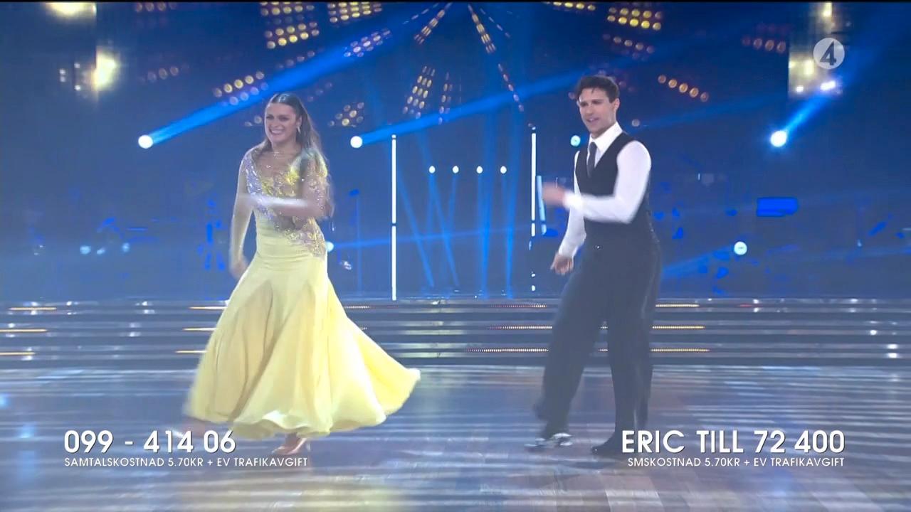 Eric Saade & Katja Lujan Engelholm dansade Quick Step.
