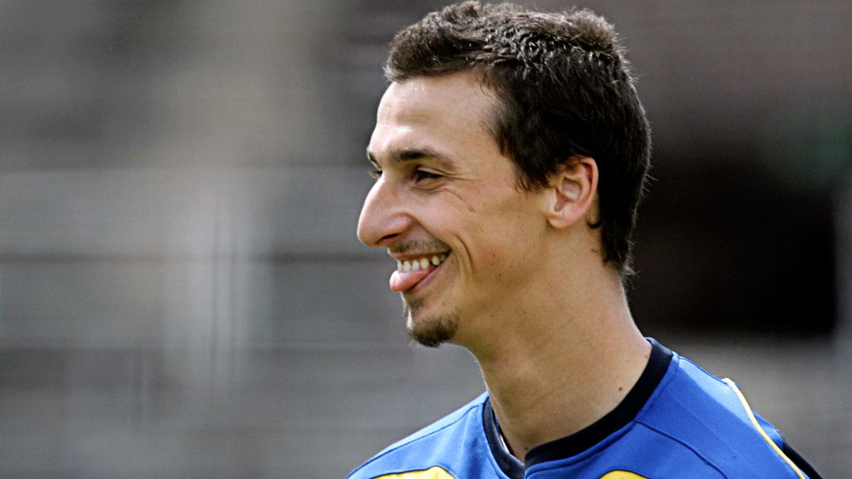 Skägg Zlatan tränar inför VM 2006 – i skägg.