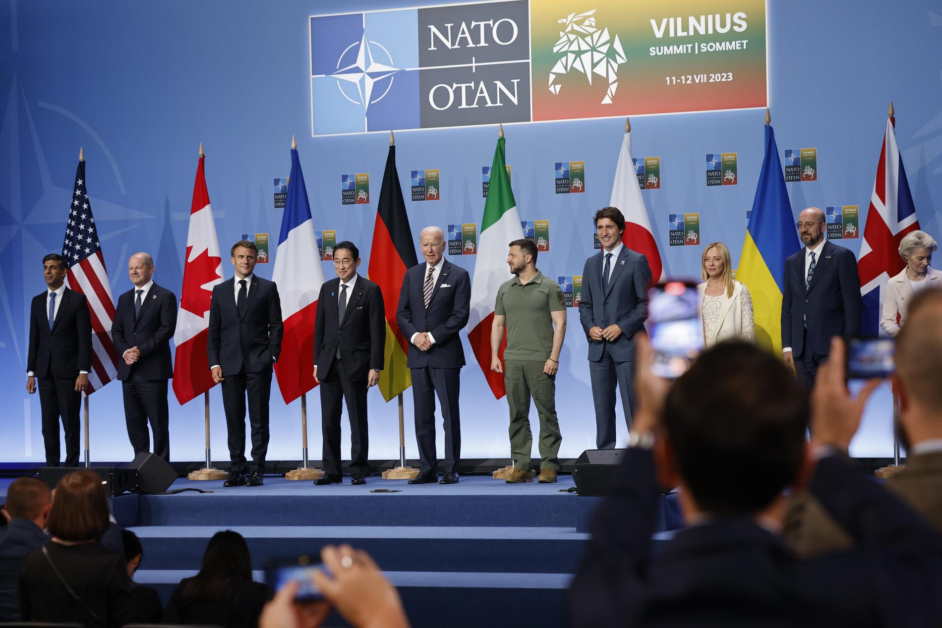 G7-länderna under onsdagens pressträff. 