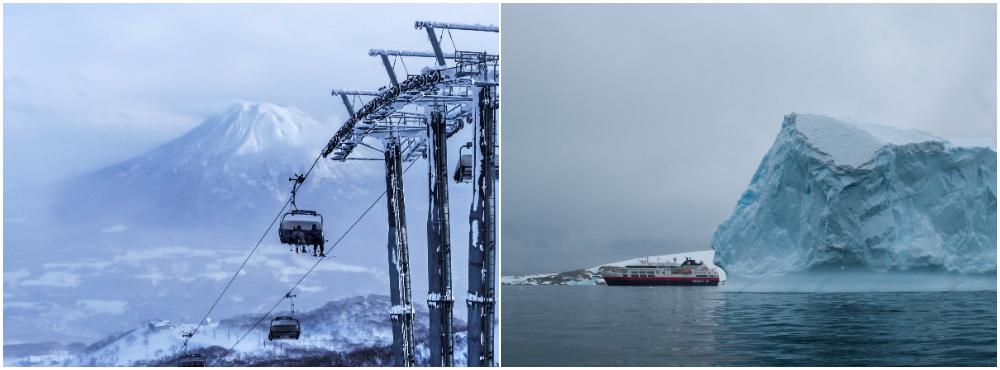 Japansk lössnö eller offpist längs Hurtigruten.