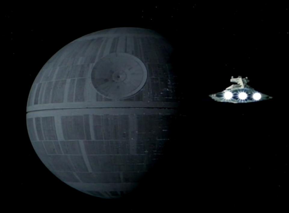 Dödsstjärnan i Star Wars – före rebellernas attack.