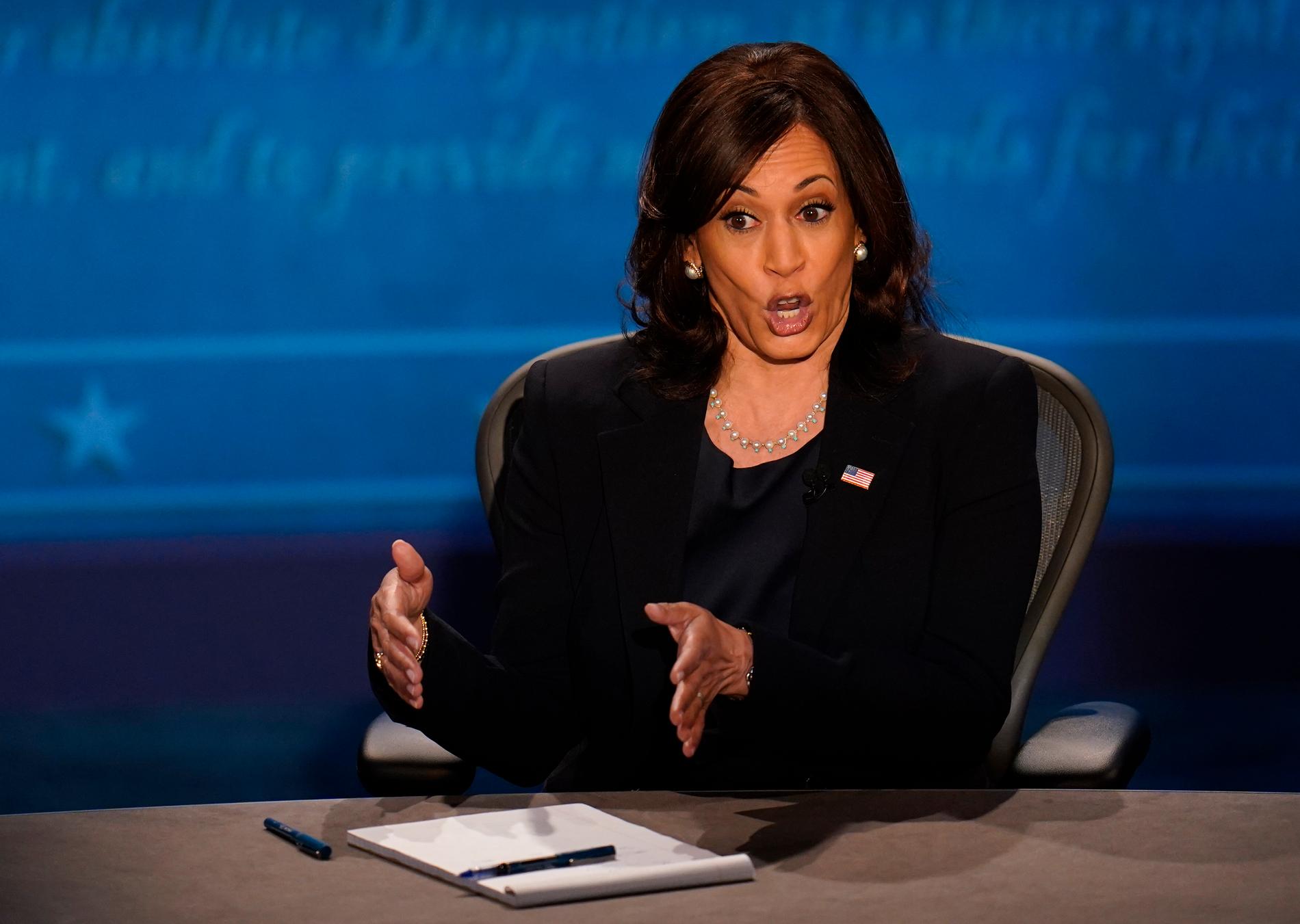Kamala Harris under nattens debatt.