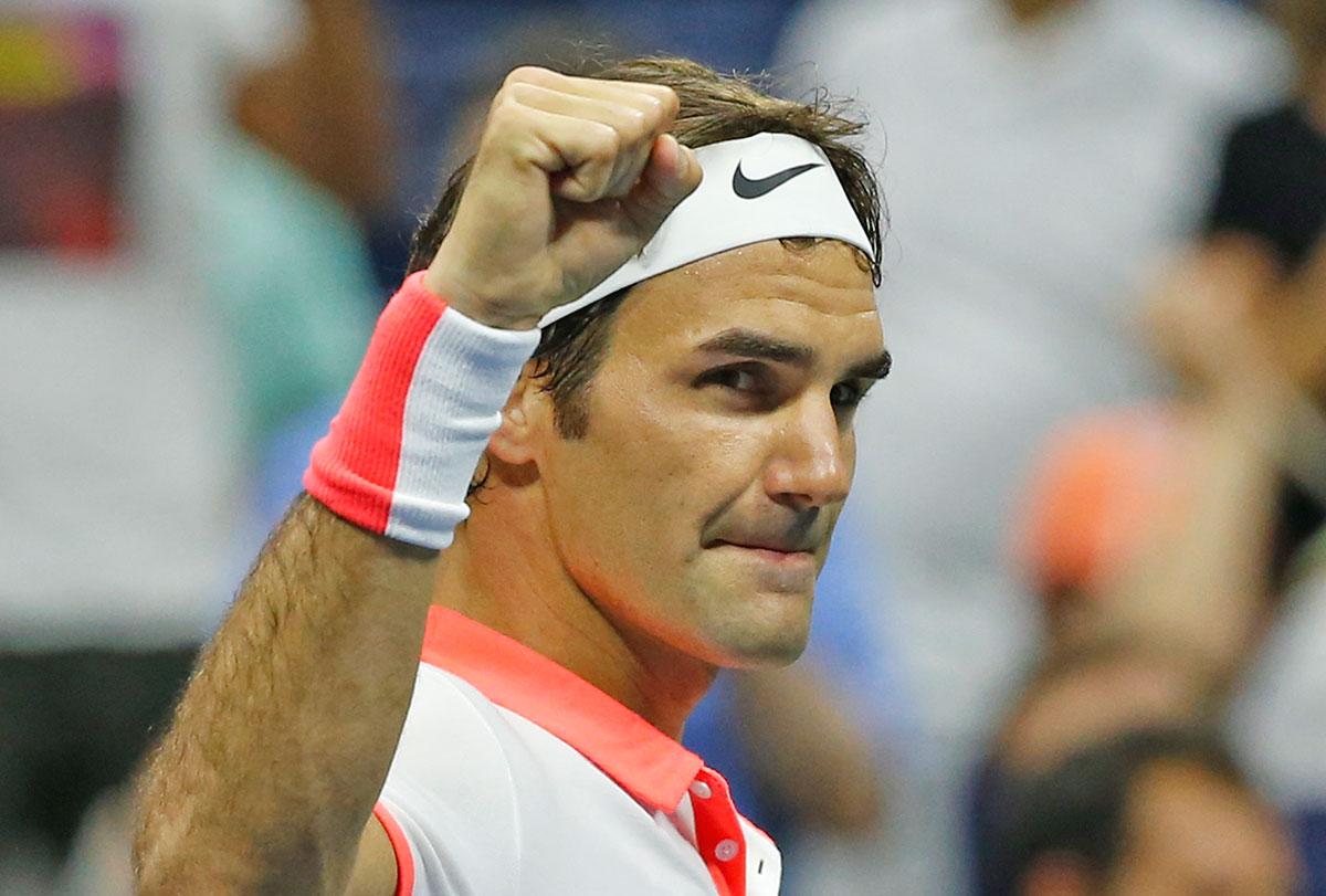 Federer besegrade Isner i tre raka.