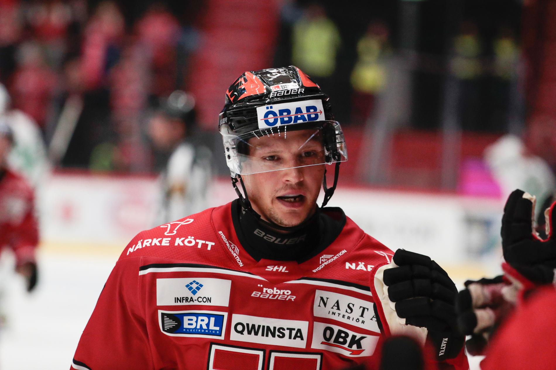 Kristian Näkyvä gjorde Örebros 2–0-mål mot Timrå. Arkivbild.