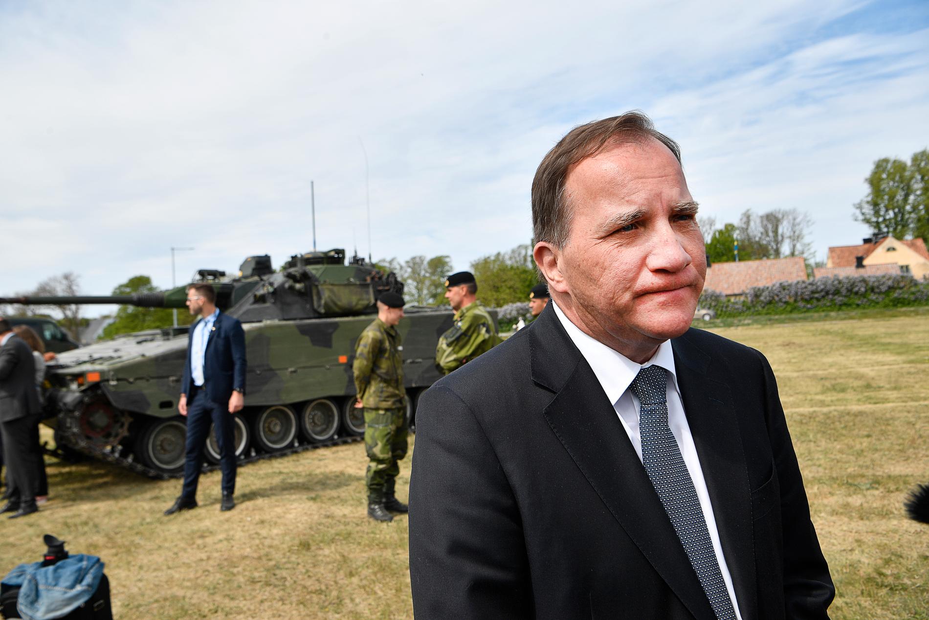 Statsminister Stefan Löfven inviger Gotlands regemente P 18 i Visby.