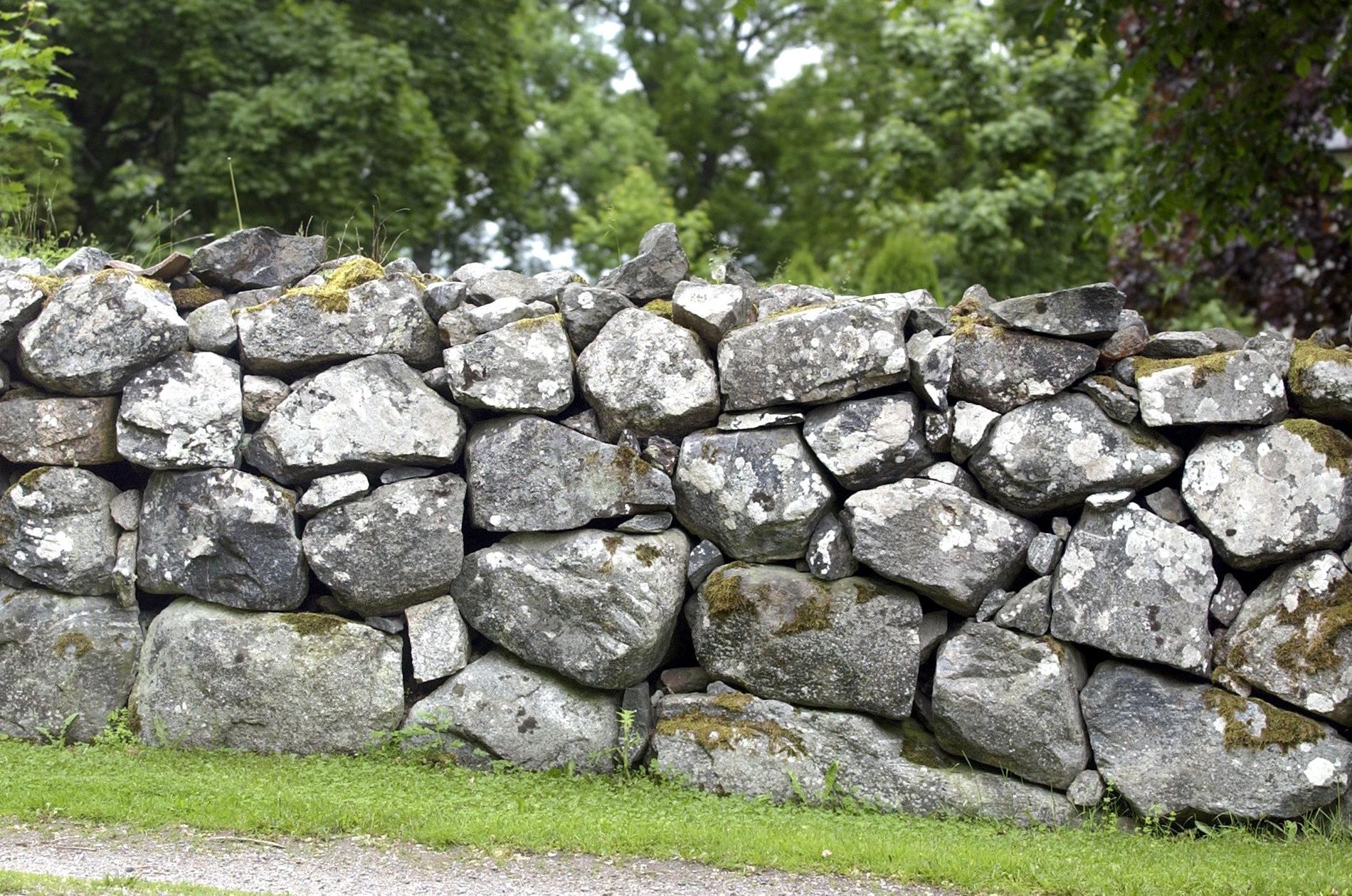 En bonde döms till en företagsbot på 75 000 kronor för att ha röjt bort biotopskyddade stenmurar. Arkivbild.