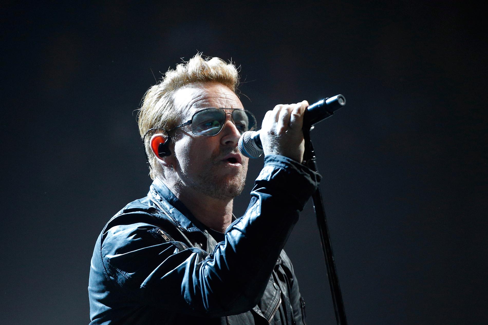Bono, bilden är tagen vid ett tidigare tillfälle.