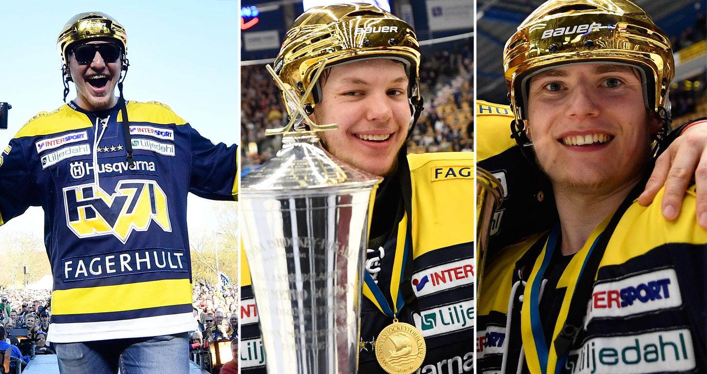 Andreas Borgman, Linus Söderström och Lias Andersson är nominerade till priset för Årets Rookie i SHL.