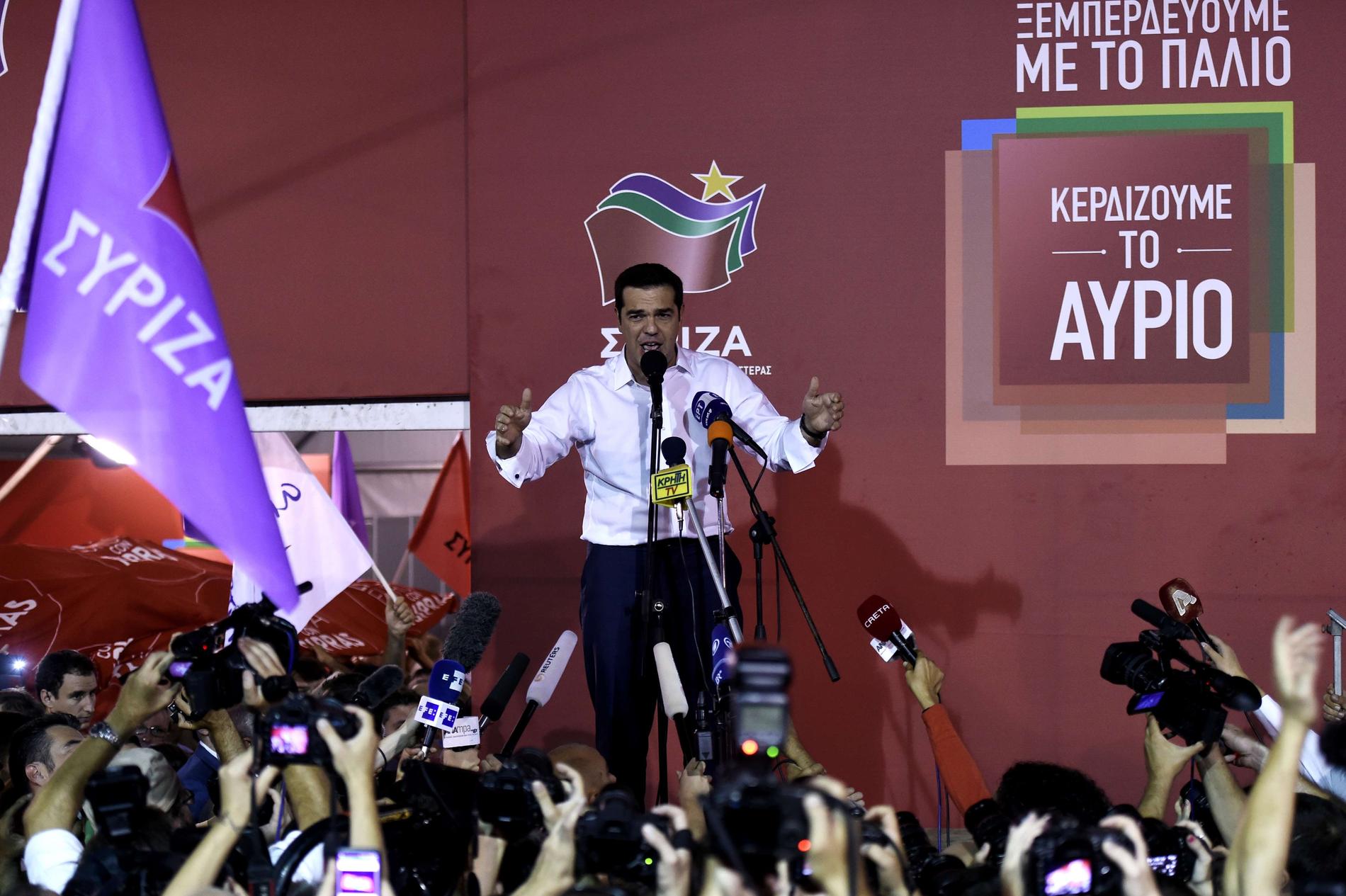 Vänsterpartiet Syriza, med Alexis Tsipras i spetsen tog hem en oväntat stor seger i det grekiska nyvalet.