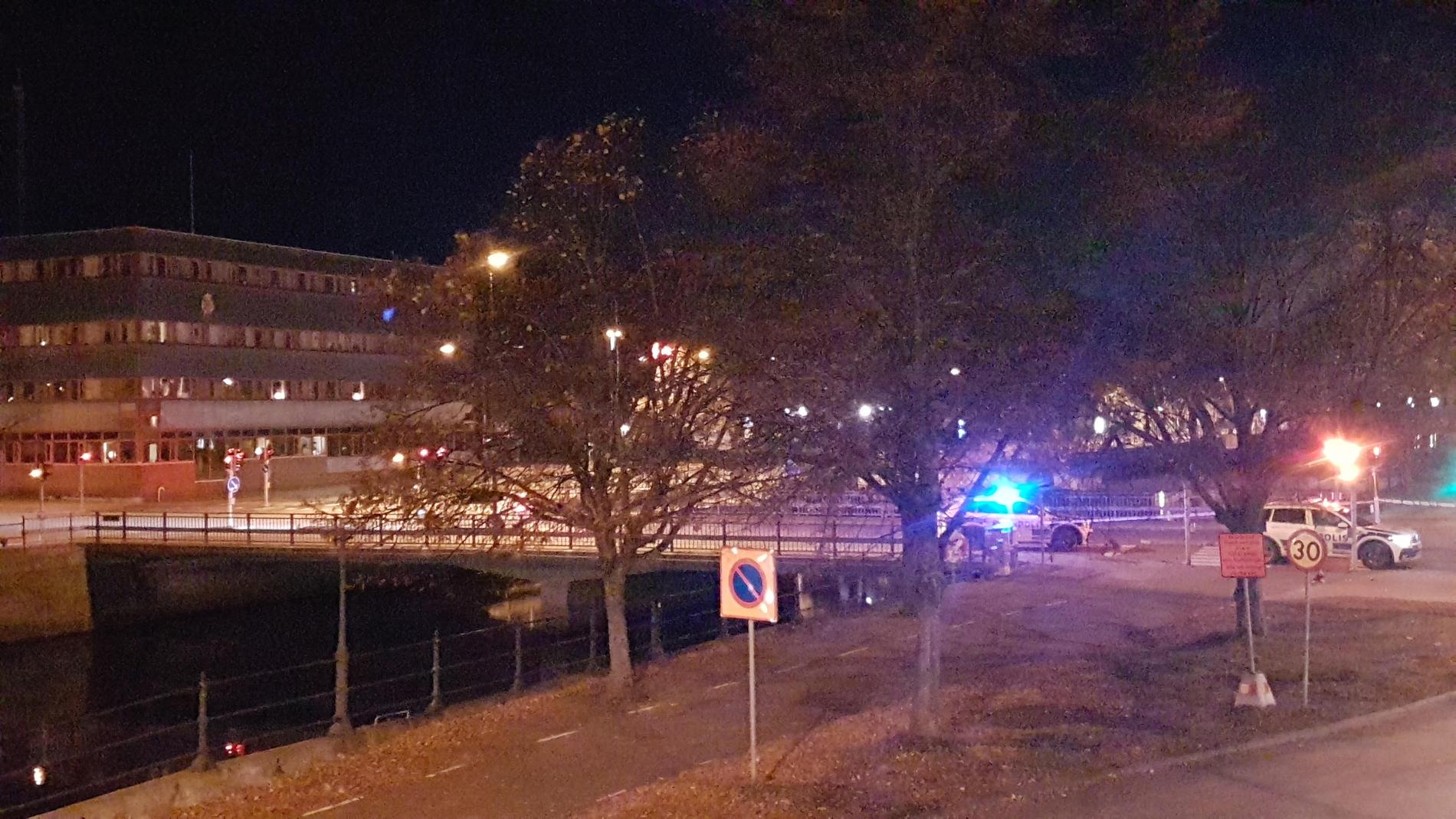 Skjutningen inträffade nära polishuset i Gävle.