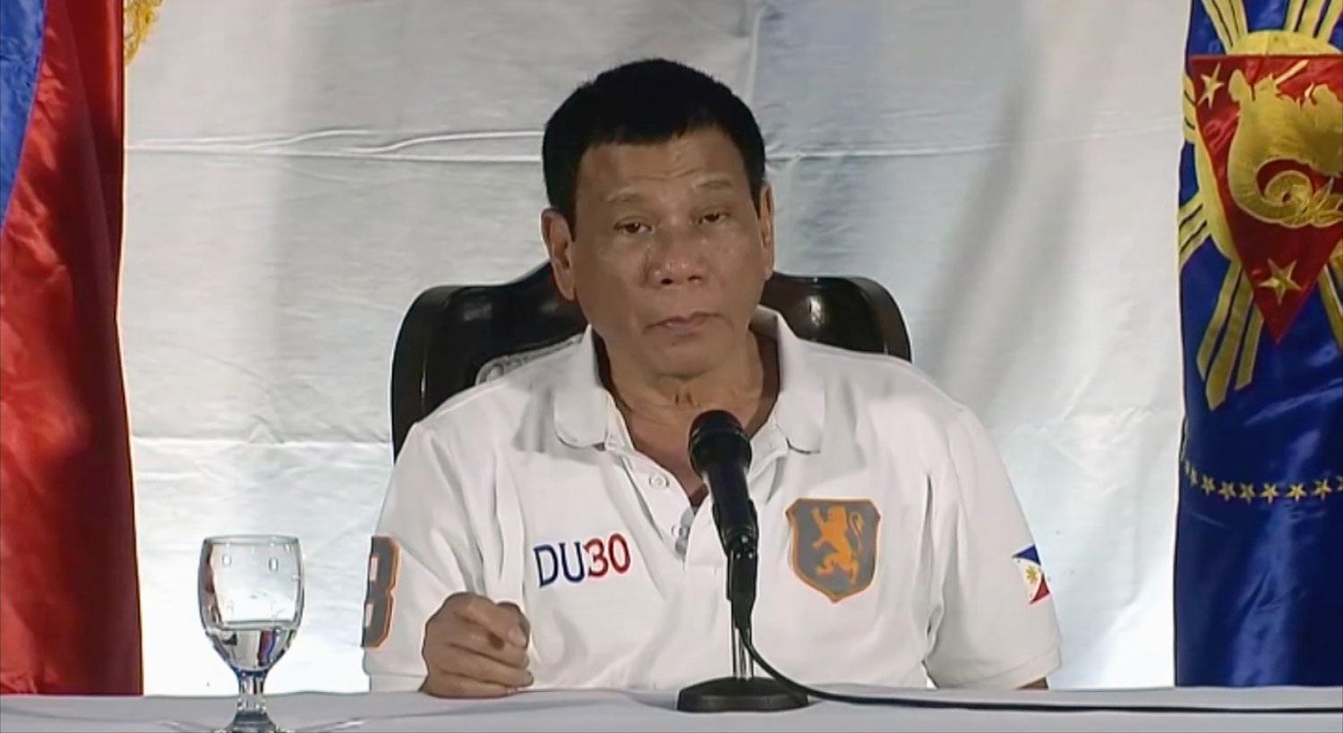 Filippinernas president Rodrigo Dutertes.
