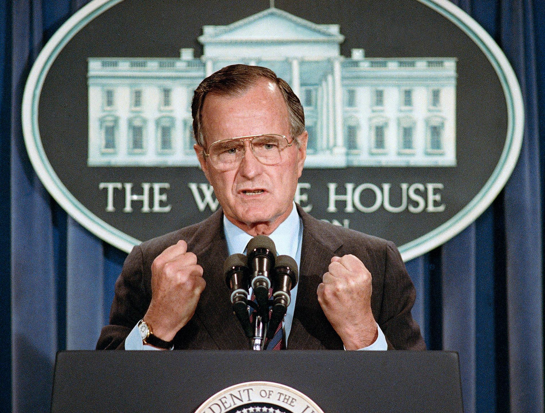 George H W Bush var USA:s president 1989–1993. Arkivbild.