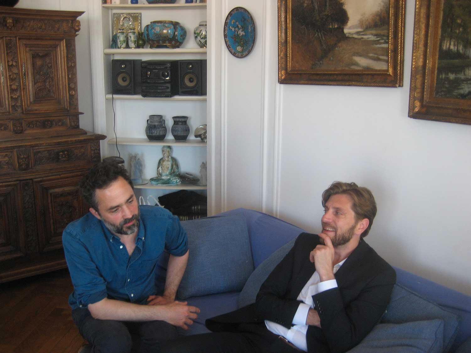 Producenten Erik Hemmendorff och Ruben Östlund.