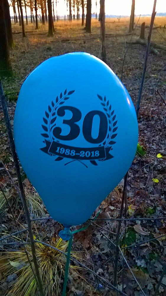 Ballongen från butikens firade hittades i Nederländerna. 