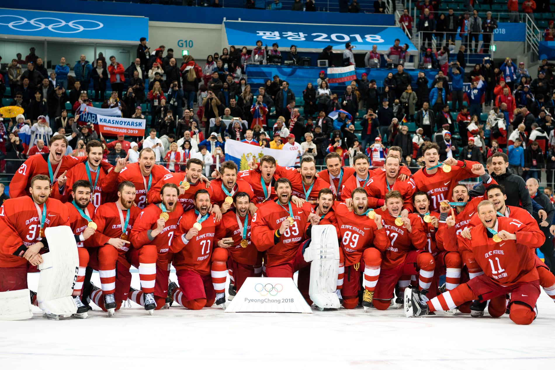 Ryska hockeylaget tog guld i OS 2018.