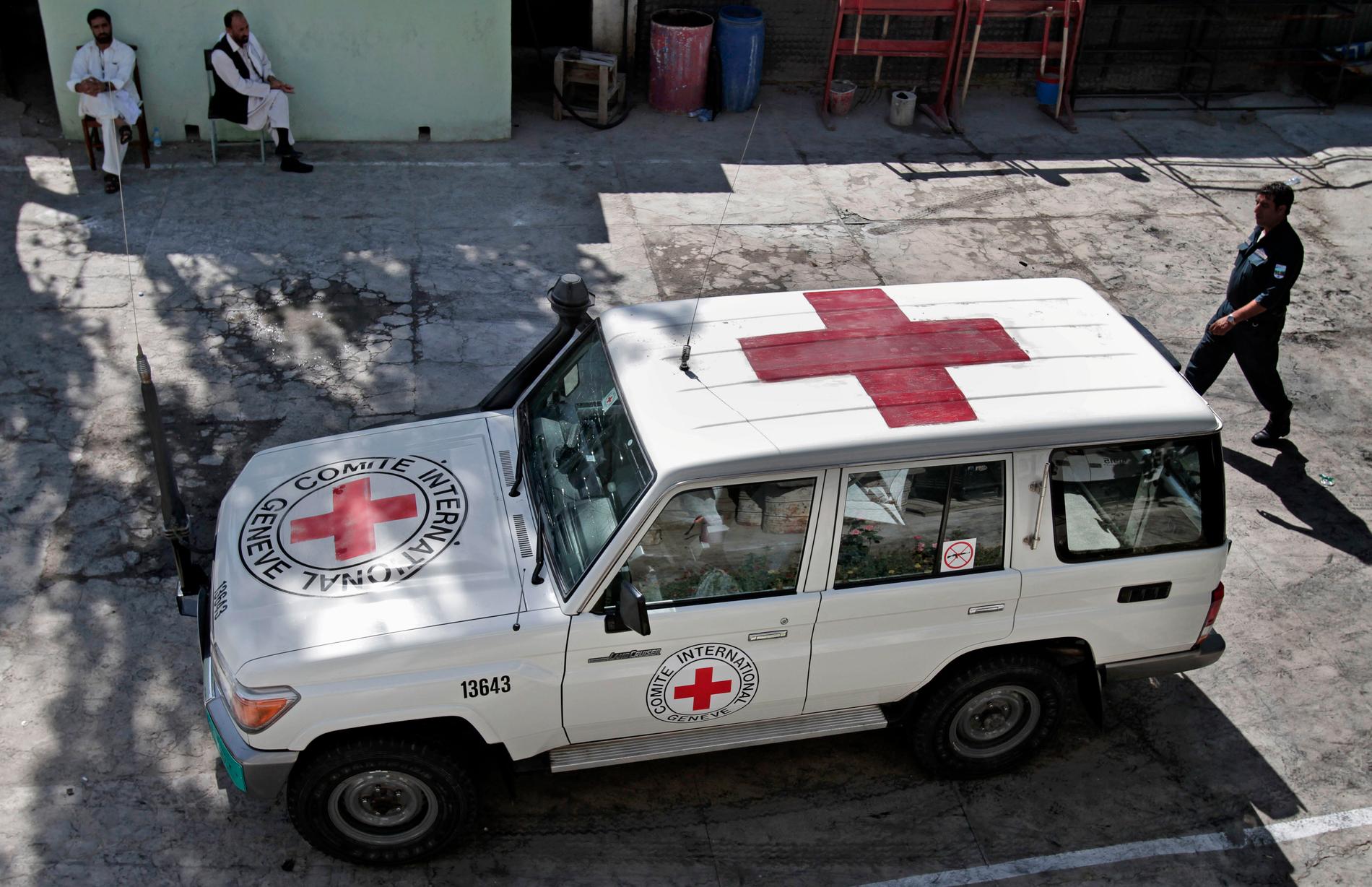 En av Röda korsets bilar i Kabul i Afghanistan. Arkivbild.