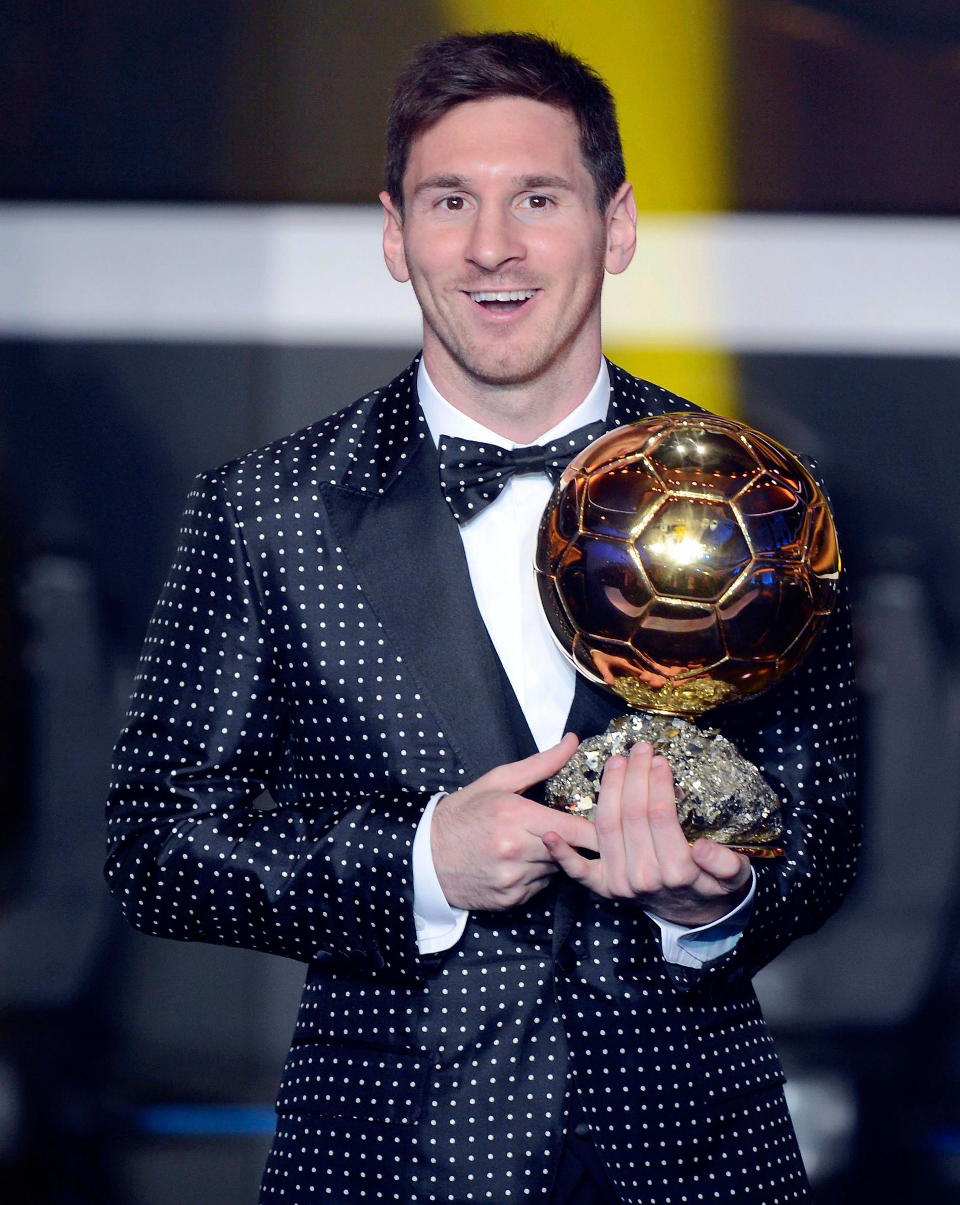 Messi på galan 2012.