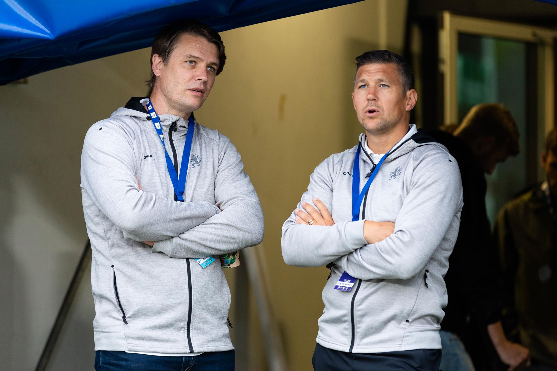 IFK Göteborgs tekniske direktör Ola Larsson och team manager Hannes Stiller.