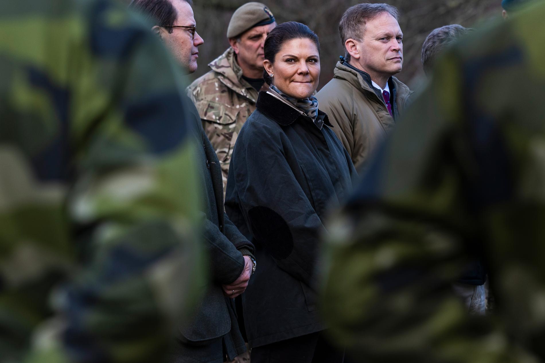 Kronprinsessan träffade ukrainska soldater i England i december 2023. 