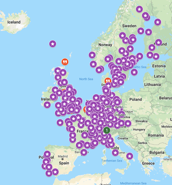 En av Greta Thunbergs anhängare på Twitter har kartlagt alla skolstrejker världen över. I Europa svämmar kartan över av engagemang.