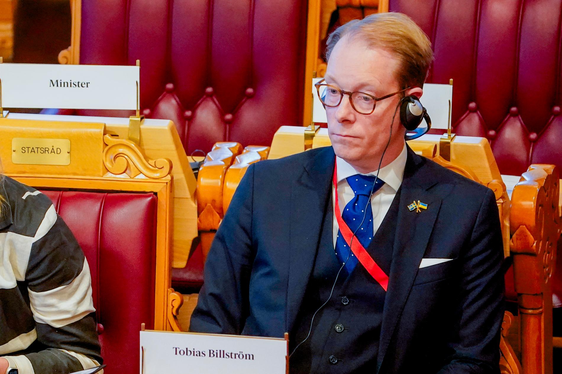 Tobias Billström föll för grupptrycket och röstade för en vapenvila på Gaza.