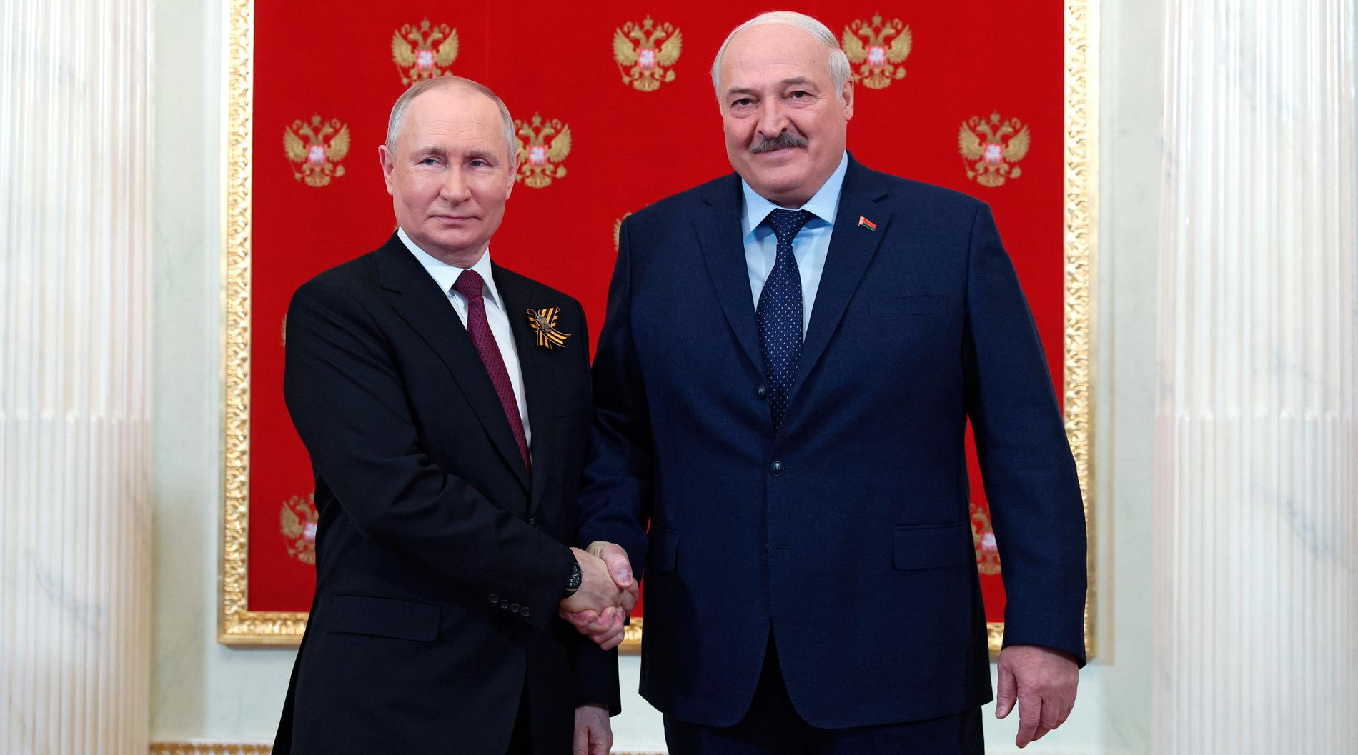 Putin och Lukasjenko förra året.
