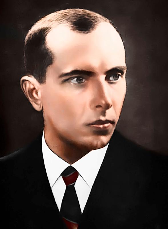 Stepan Bandera. Hyllas av ukrainas nationalister.