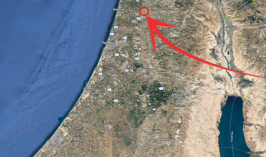 Staden Tulkarem ligger i norr, på Västbanken.