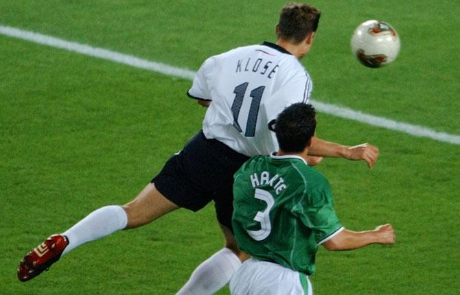 5 juni 2002, gruppspel TYSKLAND–IRLAND 1–1. 1–0 (19) Miroslav Klose