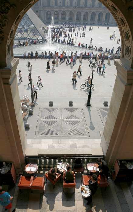 Utsikten över Louvren är suverän från Café Marly.