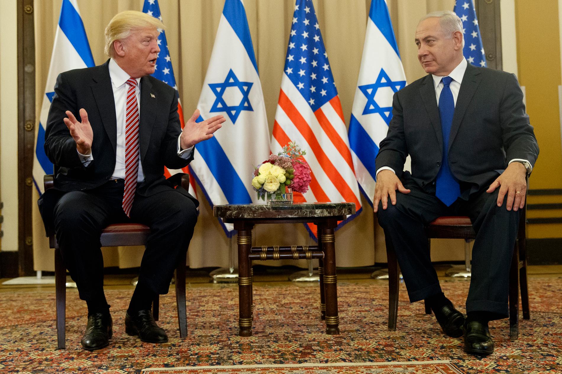 Donald Trump och Israels premiärminister Benjamin Netanyahu.