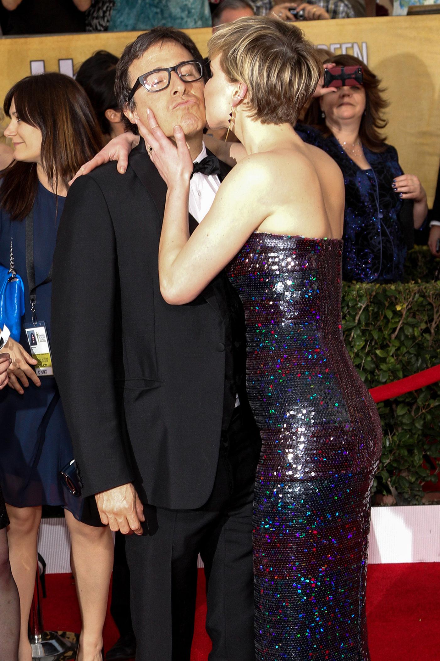 David O Russell och Jennifer Lawrence på SAG Awards förra året.
