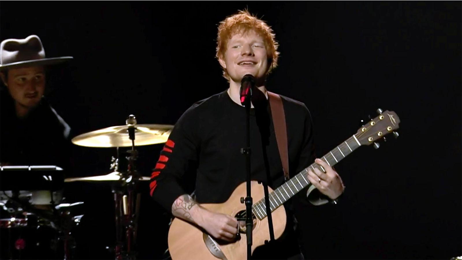 Ed Sheeran uppträdde i ”Idol”-sändningen men inslaget var förinspelat.