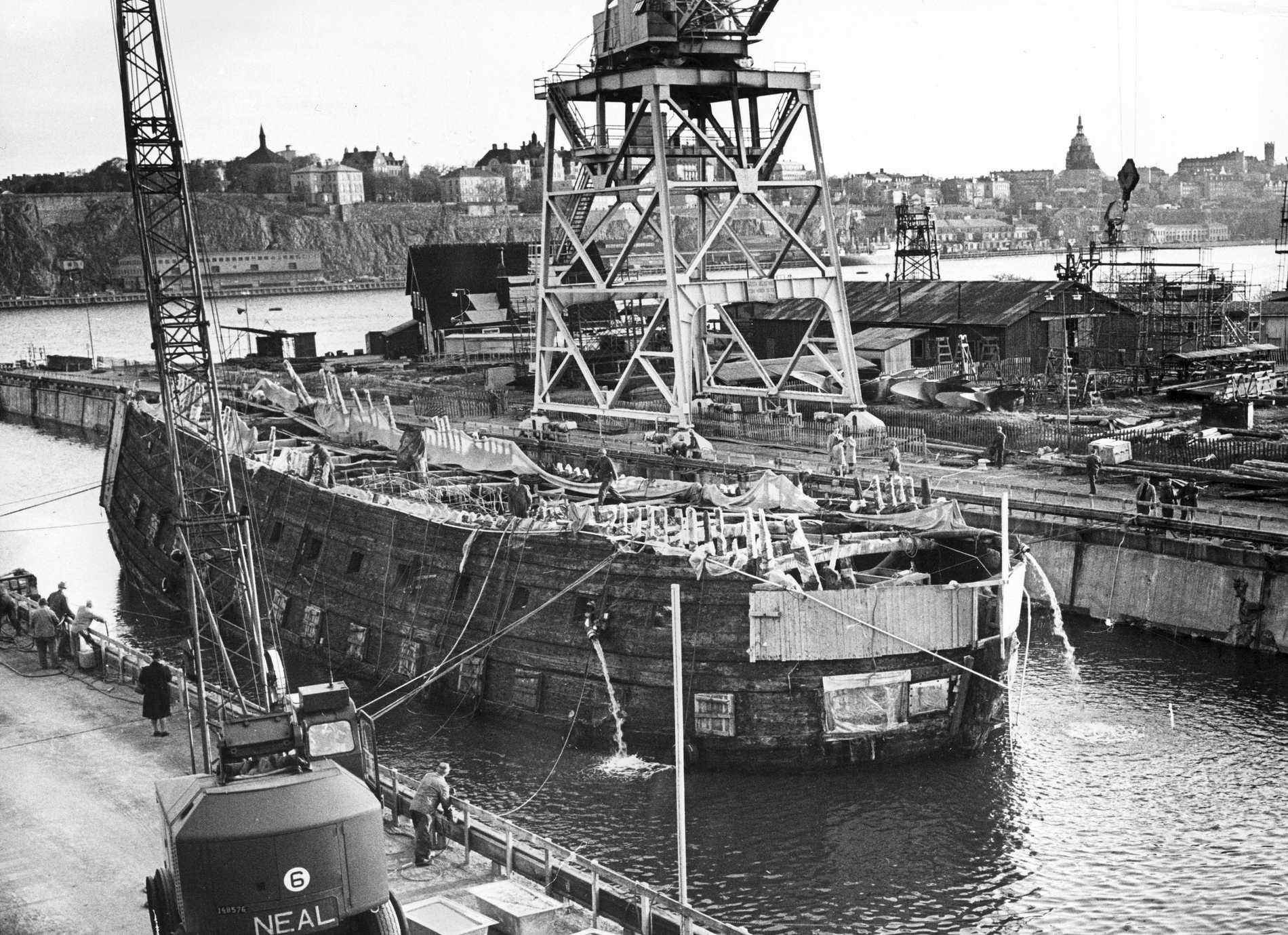 Regalskeppet Vasa bärgades 1961.