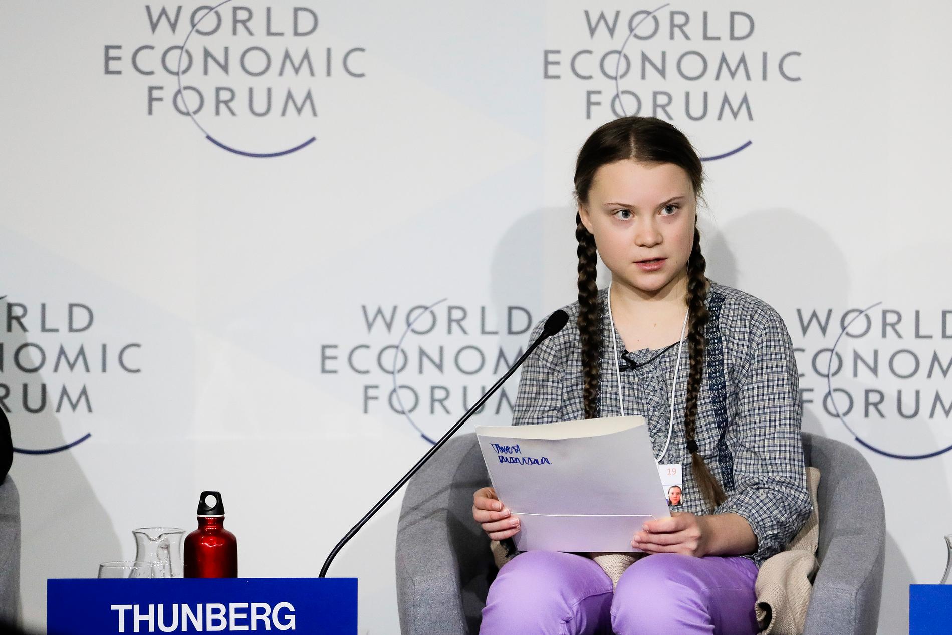 Greta Thunberg i Davos.